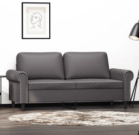 Divano A 2 Posti Grigio 140 Cm İn Similpelle /