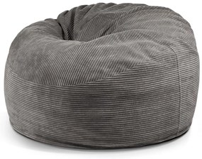 Puof a sacco grigio scuro con rivestimento in velluto a coste Om 110 – SLOWDOWN