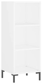 Credenza 34,5x32,5x180 cm in legno multistrato bianco lucido