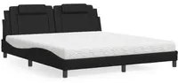 Letto con Materasso Nero 180x200 cm in Similpelle 3208810