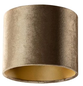 Paralume in velluto bronzo con interno oro 18/18/14