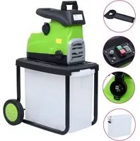 Trituratore di Giardino con Contenitore di Raccolta 2800 W