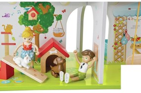 Casetta colorata a due piani con scivolo ed effetti sonori