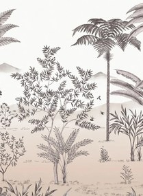Isidore Leroy Wandbild Jardin des Oiseaux Bois de Rose - Panel C