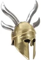 Elmo da Guerriero Greco Antico per LARP in Acciaio Ottone cod mxl 61548