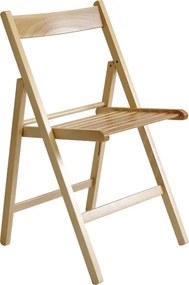 Sedia richiudibile per campeggio casa giardino in legno massello Naturale set 4