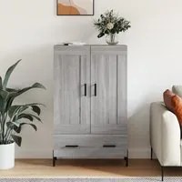 Credenza Grigio Sonoma 69,5x31x115 cm in Legno Multistrato 830338