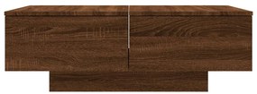 Tavolino salotto rovere marrone 90x60x31 cm legno multistrato