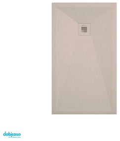 Duplach "Plus" Piatto Doccia Marmoresina Effetto Pietra Colore Crema 70x70 H 3