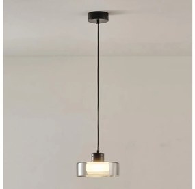 Lampadario LED a sospensione con filo LED/8W/230V 3000K nero/fumé pr. 20 cm