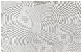 Tappeto con rilievi 160 x 230 cm 100% Lana di artigianato 2200 g/m2 Avorio - BASSAM