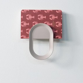 Gancio da parete grigio tortora in acciaio Coucou – Spinder Design