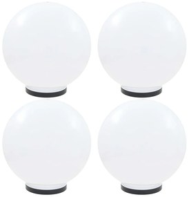 Set Lampade A Led Sferiche 4 Pz 40 Cm İn Pmma /