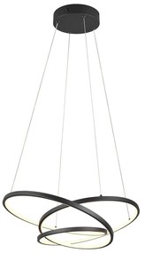 Lampadario dimmerabile LED nero opaco Darvin - Trio