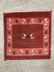 Gabbeh Tappeto persiano 40x40 Rosso (Iran) Annodato A Mano