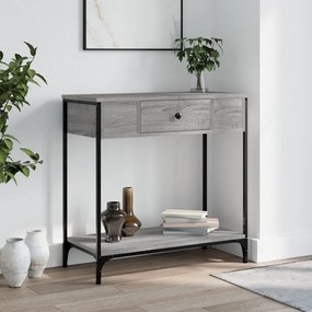 Tavolino Consolle Grigio Sonoma 75x34,5x75cm Legno Multistrato /