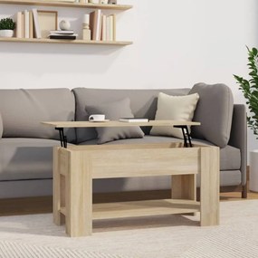 Tavolino da salotto rovere sonoma 101x49x52cm legno multistrato