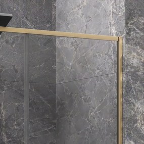 Porta doccia 130 cm oro spazzolato altezza 200h | KLA4000G - KAMALU