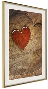 Poster  Carved Heart  Cornice Quadri Cornice d'oro con passe-partout, Larghezza x Altezza Home decor 30x45