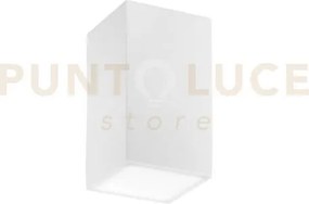Plafoniera living bianca 1 luce attacco e14 11x11x20cm in gesso ver...