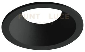 Faretto a incasso ayris nero tondo 1 luce attacco gu10 8,5x10cm