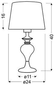 Lampada da tavolo GILLENIA 1xE27/60W/230V
