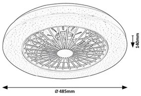Rabalux 71333 - Lampada LED dimmerabile DALFON 48W/230V 3000-6500K con ventola e