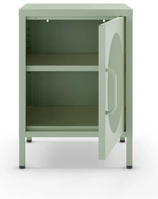 Comodino in metallo color menta Diora - Marckeric