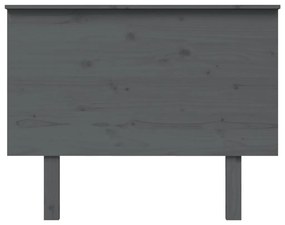Testiera per letto grigia 104x6x82,5 cm legno massello di pino