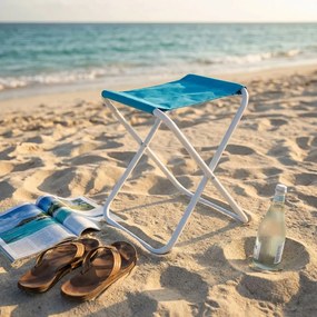 sgabello da spiaggia e campeggio pieghevole cm 30 x 38 x 35 h