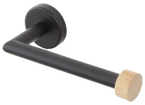Portarotolo a Parete 18,5 Cm Feridras "Haiti" Nero/Bambù