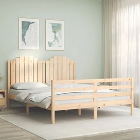 Giroletto Con Testiera 160x200 Cm İn Legno Massello /