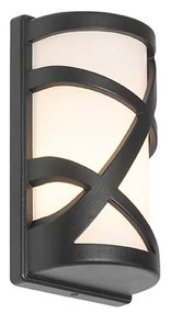 Lampada da parete per esterni moderna nera IP44 - Suzie