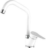 Miscelatore lavello bocca alta bianco opaco con risparmio acqua Serie Allen cod 82228