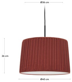 Kave Home - Paralume per lampada da soffitto Guash color terracotta Ã˜ 40 cm