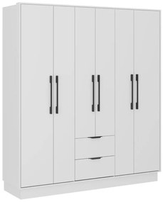 Armadio 6 ante e 2 cassetti L162 Bianco - FEOVA