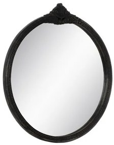 Specchio da parete Marrone scuro Cristallo Legno di mango Legno MDF Verticale Rotondo 76,2 x 3,8 x 81,3 cm