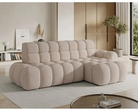 Divano angolare beige allungabile (con penisola a destra/con chaise lounge) Ceedro – ELTAP