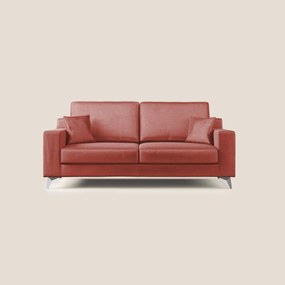 Michael divano moderno in morbido velluto impermeabile T01 salmone 166 cm