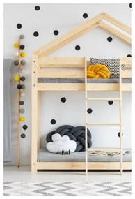 Casa/pavimento letto per bambini in legno di pino 90x180 cm in colore naturale Mila DMP - Adeko