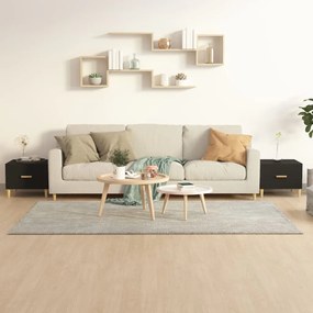 Tavolini Da Salotto 2 Pz Neri 50x50x40 Cm İn Legno Multistrato /
