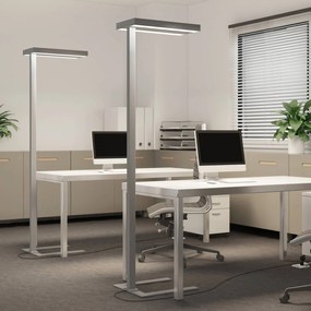 Arcchio LED piantana Logan Ultra, CCT, sensore, dimmerabile Arcchio,, Alluminio / Grigio / Zincato, Studio / Ufficio, Alluminio, Moderno