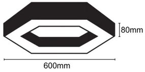 Plafoniera LED LED/28W/230V 4000K diametro 60 cm
