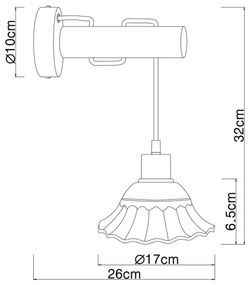Globo 54050W - Faretto da parete JOWITA 1xE27/40W/230V