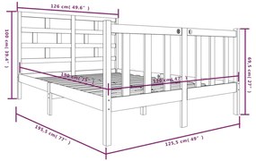 Giroletto Miele in Legno Massello 120x190 cm Small Double