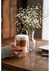 Set di 2 bicchieri da latte a doppia parete, 350 ml Geo - Vialli Design