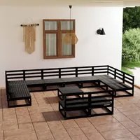 Set Divani da Giardino 13 pz in Legno Massello di Pino cod mxl 37352