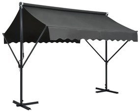 Tenda Parasole Con Piedistallo 300x300 Cm Antracite /