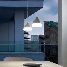 Lampadario LED classico Graal bianco, luce naturale 1955 lumen, SOVIL, IP54