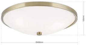 Orion DL 7-531/40 - Plafoniera AIDA 3xE27/60W/230V diametro 40 cm ottone